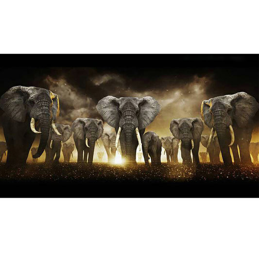 (80*45cm)Elephant - Full Round Drill Diamond Painting