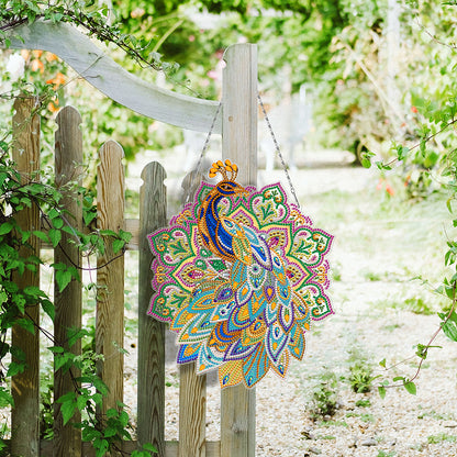 5D DIY Diamond Painting Xmas Wreath with Lamp String
