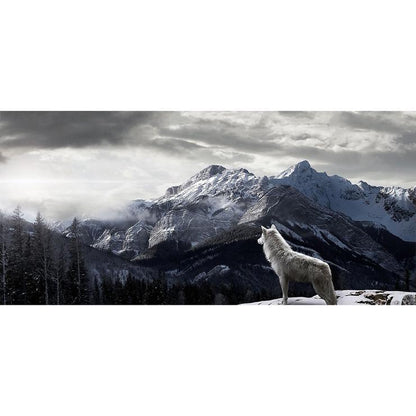 (80*40cm) Wolf - Full Round Diamond Painting