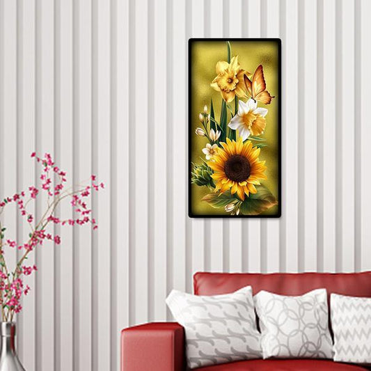(45*85cm)Sunflower Butterfly - Full Round Drill Diamond Painting
