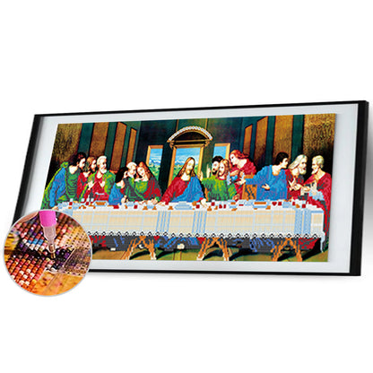 (80*40cm)The Last Supper - Part Drill Special-Shaped Diamond Painting