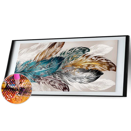 (80*40cm)Feather - Full Round Drill Diamond Painting