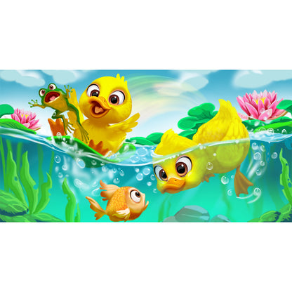 (60*30cm)Duck - Full Round Drill Diamond Painting