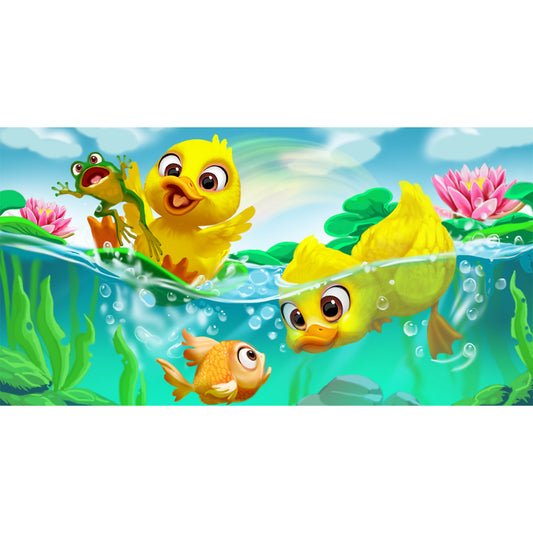 (60*30cm)Duck - Full Round Drill Diamond Painting