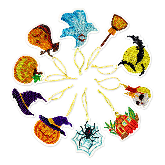 10pcs Halloween Pendant Ornament - 5D DIY Diamond Crafts