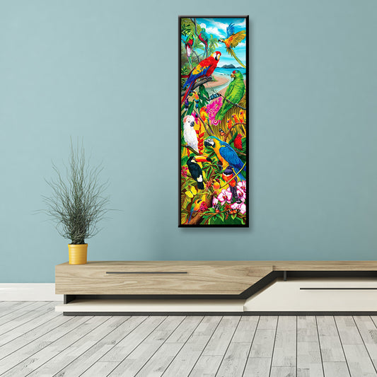 (30*80cm)Color Parrot - Full Round Drill Diamond Painting