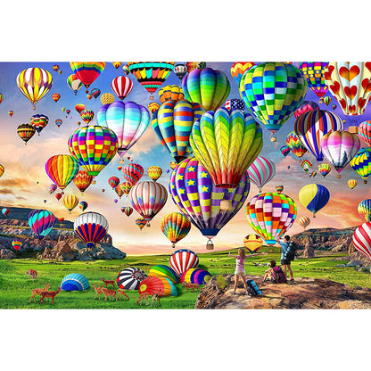 (60*40cm)Hot-air Balloon - Full Round Drill Diamond Painting