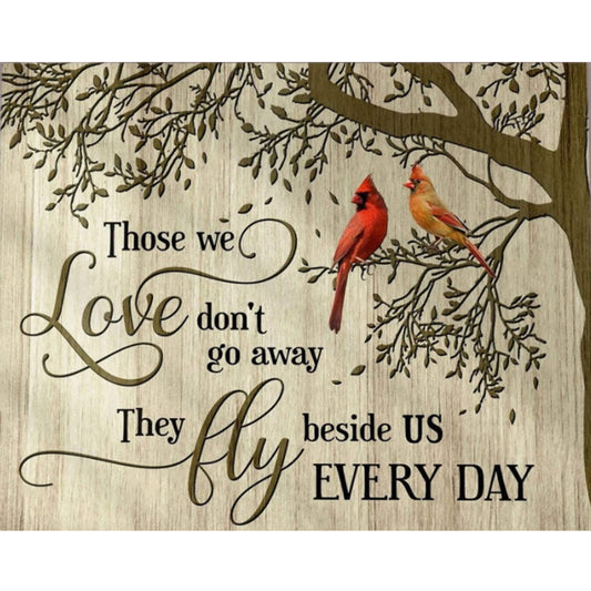 (50*40cm)Bird Letters - Full Round Drill Diamond Painting