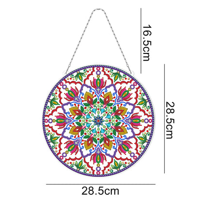 5D DIY Diamond Painting Xmas Wreath with Lamp String