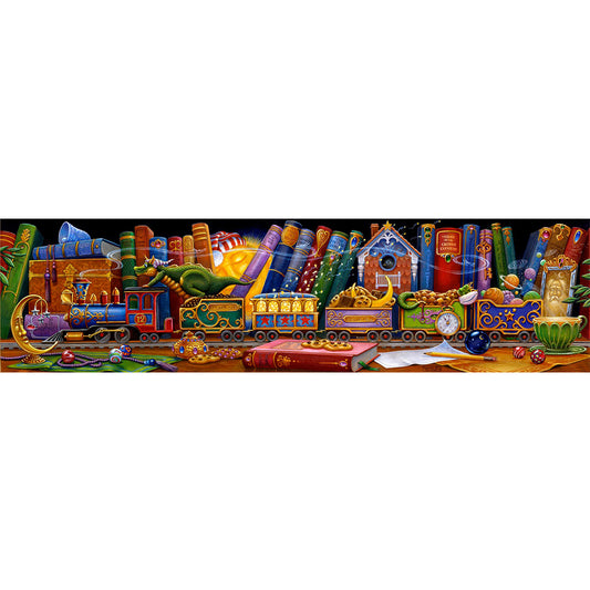 (90*30cm)Dream Train - Full Round Drill Diamond Painting