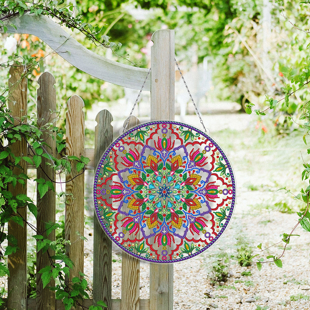 5D DIY Diamond Painting Xmas Wreath with Lamp String