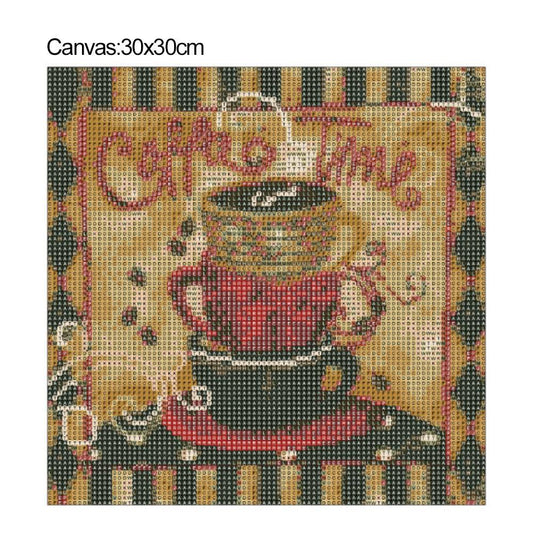Retro Coffee - Full Round Drill Diamond Painting