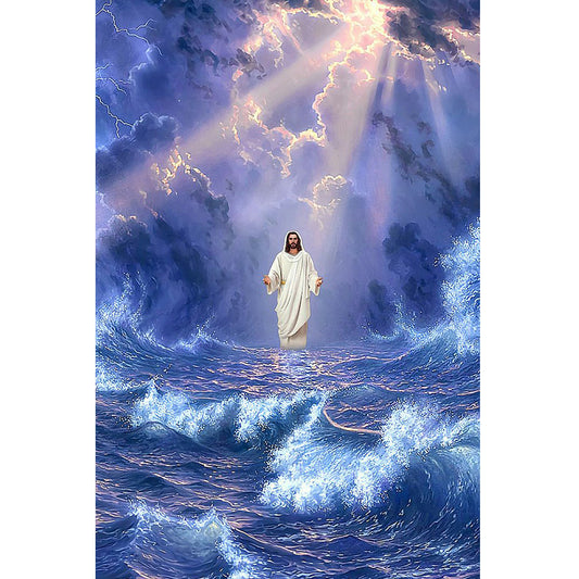 (35*50cm)Jesus - Full Round Drill Diamond Painting