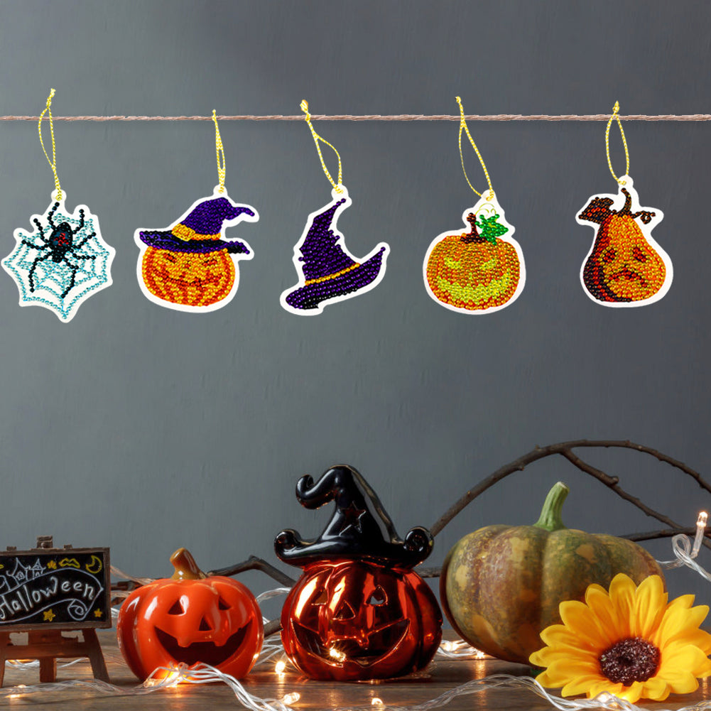 10pcs Halloween Pendant Ornament - 5D DIY Diamond Crafts