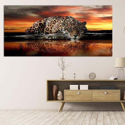 (90*45cm)Tiger - Full Round Drill Diamond Painting