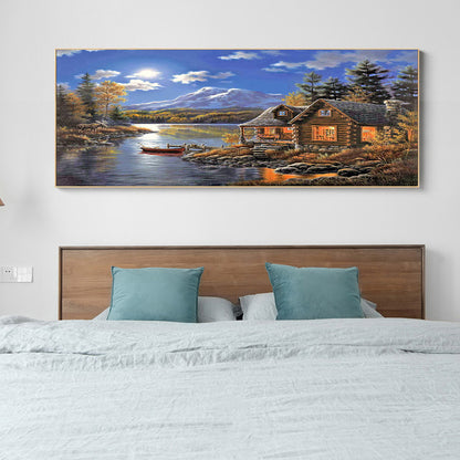 (80*40cm)Streetscape - Full Round Drill Diamond Painting