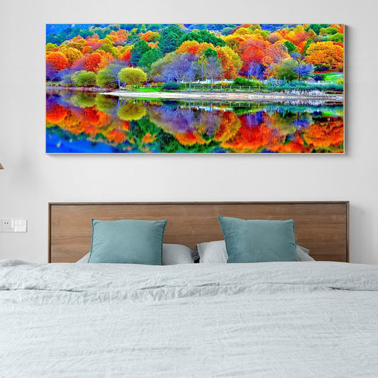 (85*45cm)Colorful Forest - Full Round Drill Diamond Painting