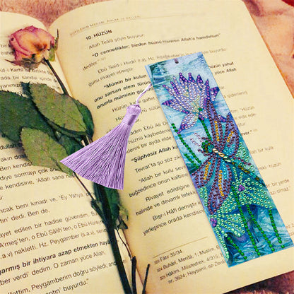 Tassel DIY Special Shaped Diamond Painting Bookmark Kit (AA272 Dragonfly)