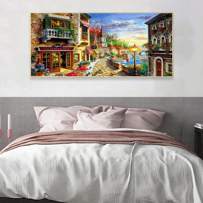 (80*40cm)Streetscape - Full Round Drill Diamond Painting