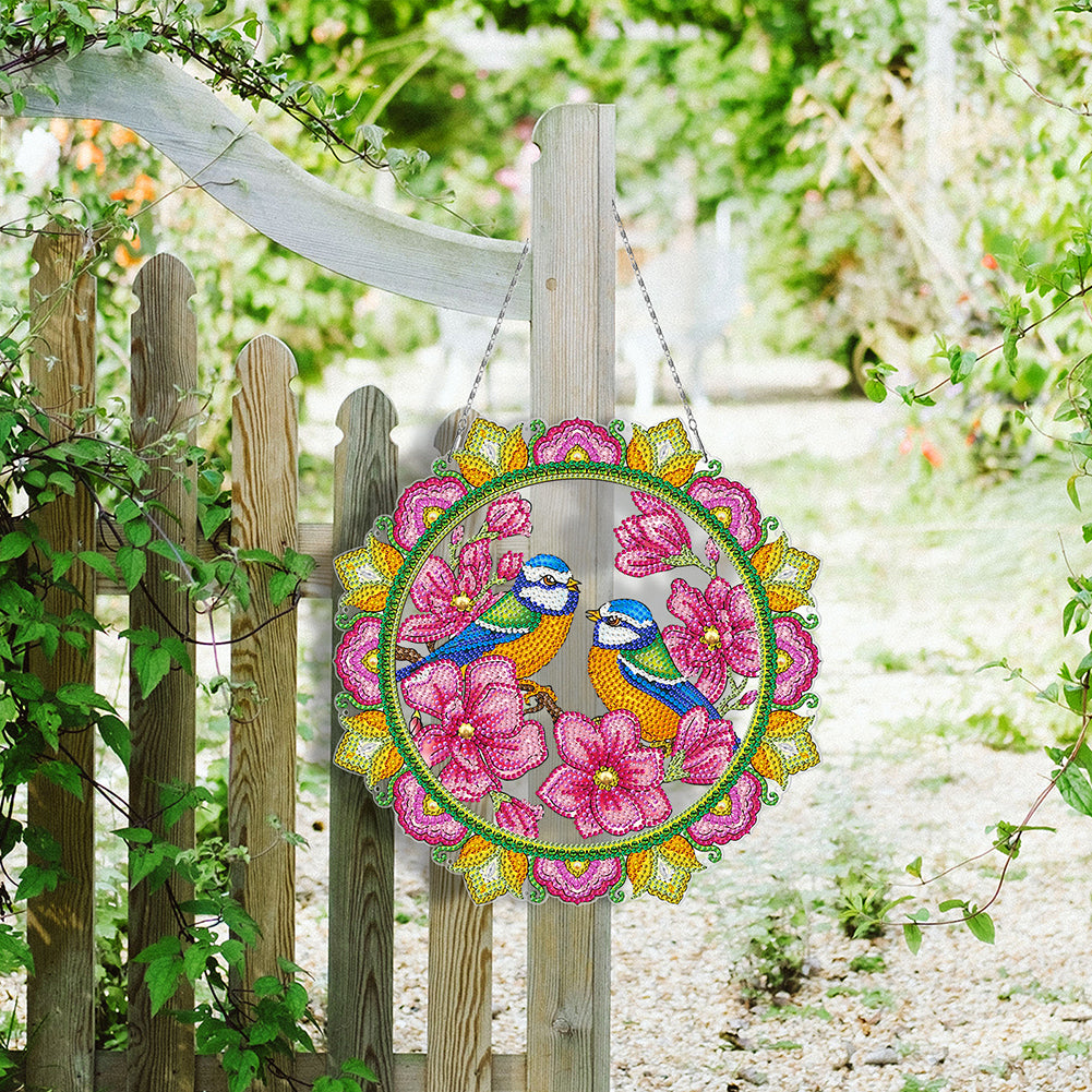5D DIY Diamond Painting Xmas Wreath with Lamp String