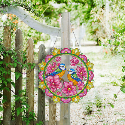 5D DIY Diamond Painting Xmas Wreath with Lamp String