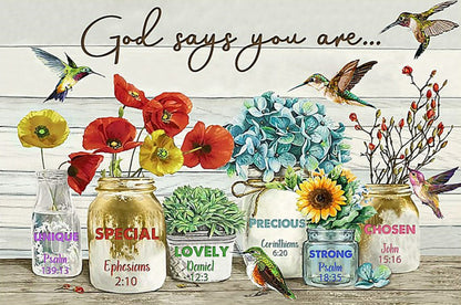 (40*50cm)Sunflower Letters - Full Round Drill Diamond Painting