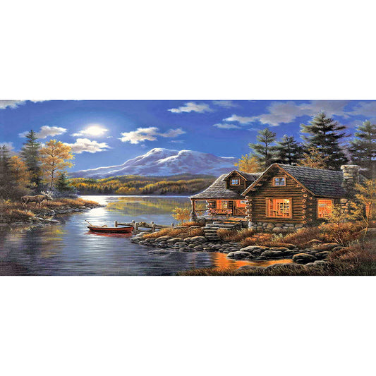 (80*40cm)Streetscape - Full Round Drill Diamond Painting