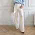 OUDINA Casual Asymmetrical High Waist Pants For Women Solid Elegant Women's Trousers Simple Women's Pants