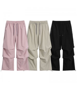 Summer vibe-style loose plus size women's pants trousers custom wide leg casual jogger pants stacked pants for women