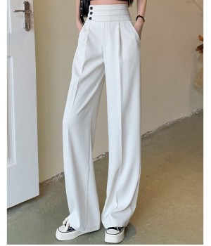 plus size women's pants & trousers high waist striped wide leg pants streetwear y2k casual office trousers