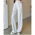 plus size women's pants & trousers high waist striped wide leg pants streetwear y2k casual office trousers