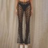 YISAN D24PT002 Wholesale OED ODM 2024 Women Clothes Sexy Lace High Waist Flare Pants Women's Pants Trousers