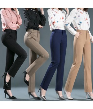 Business Dress Pants Full Length Professional Women's Trousers Girls Slim Women Workwear Office Professional Clothing Plus Size